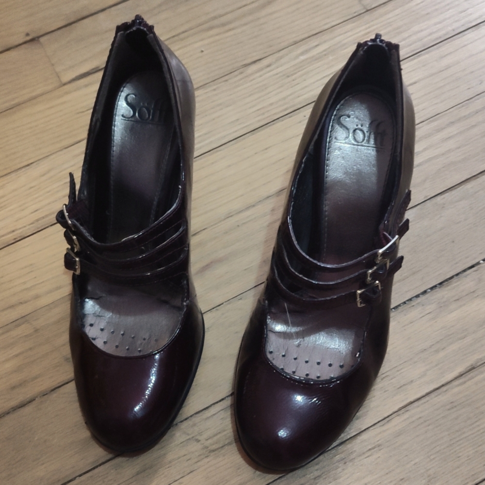 Dark red heels